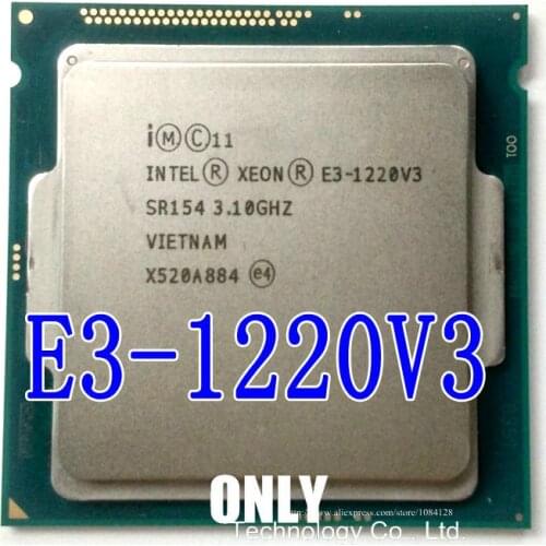 Intel E3-1220 V3 E3-1220V3 E3 1220 V3 3.1G LGA 1150 80W 22nm quad core CPU Computer Processor