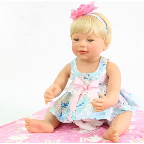 55CM Real Full Silicone Body Girl Reborn Baby Girl Doll Toys Realistic Newborn Princess Babies Fashion Dolls Toy Bebes Reborn
