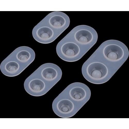 6 Sizes DIY Doll Eyes Silicone Molds, Clear Resin Pendant Mirror Crafts Jewelry Making Tool