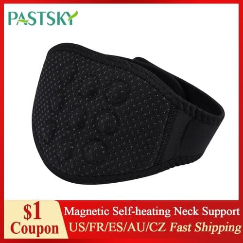 Tourmaline Magnetic Neck Support With 9 Pieces Magnet Therapy Self-heating Neck Belt Brace Wrap Neck Protect Band Health Care