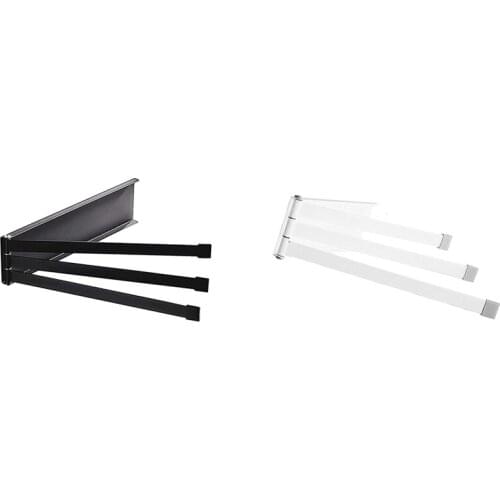 Swing Towel Holder Rack, Wall Mounted Towel Bar Swivel With 3-Arm For Bathroom Kitchen Storage Dish Towel Rack