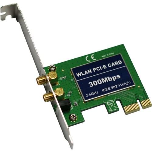 WLAN PCI-E Card 300Mbps Wifi Wireless Network Adapter Transmit 2.4GHz IEEE 802.11b/g/n PCI E LAN Card Desktop Accessory