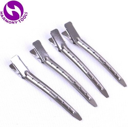 Xuchang Harmony 25 Pieces Silvery Stainless Steel Salon Hairdressing Hair Clips Hair Section Clips for Hair Extensions