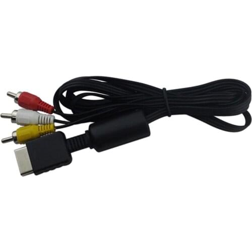 Xunbeifang 100pcs a lot WholeSale 3RCA Audio Video AV Cable for Playstion PS2 FOR Sony