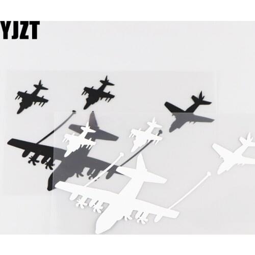 YJZT 16.5X9.2CM Funny Vinyl Decals Transport Crew Aircraft Car Stickers Black / Silver 10A-0021