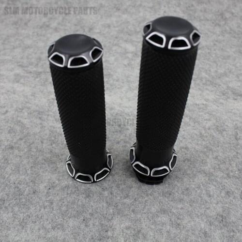 1 Pair Black 1 inch 25mm Motorcycle Handlebar Hand Grips For Harley Touring 08-15