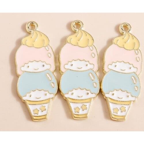 10pcs 13*33mm Enamel Zinc Alloy Girls Boys Charms Pendants for Jewelry Making Friedship Charms DIY Jewelry Accessories Craft