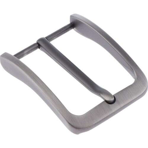 2pcs Mens Alloy Antique Belt Buckle Single Prong Rectangular Pin Buckle Gray