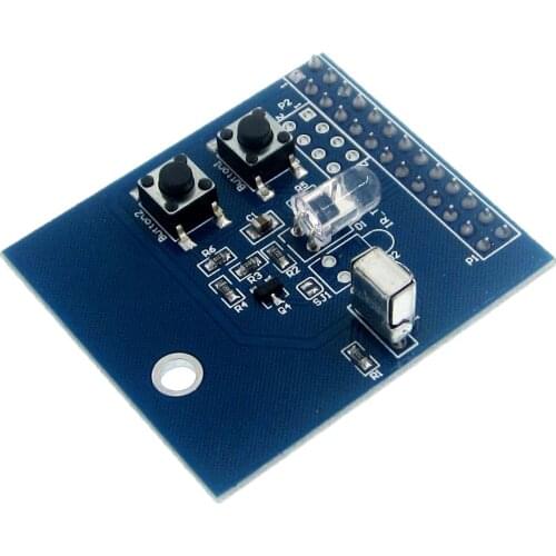 38KHz IR Infrared Control Expansion Board Transceiver Receiver Transmitter Shield DIY Double IR Emitter For Raspberry Pi