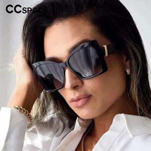 53439 Ins Trend Brand Oversized Sunglasses Designer Square Goggles Men and Women Anti-Ultraviolet Retro Glasses