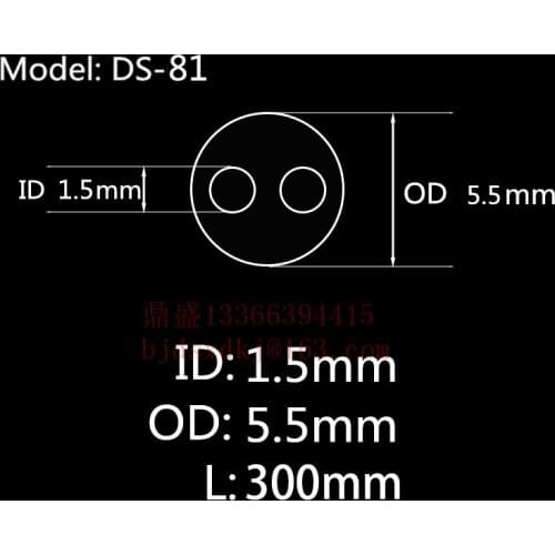 99.5%Al2O3 High Thermal Corundum Tube od5.5*id1.5mm/Round Double-Bore Alumina Tube/Insulating Ceramics For Thermocouple Sensors
