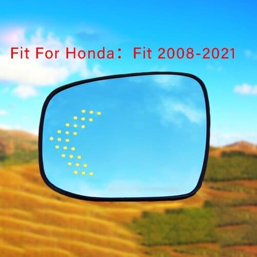 For Honda Fit 2008-2021 Greiz 16-19 Demist Car Rearview Mirror Glare Proof Blue Glasses Led Lamp Heated turn singleLarge view