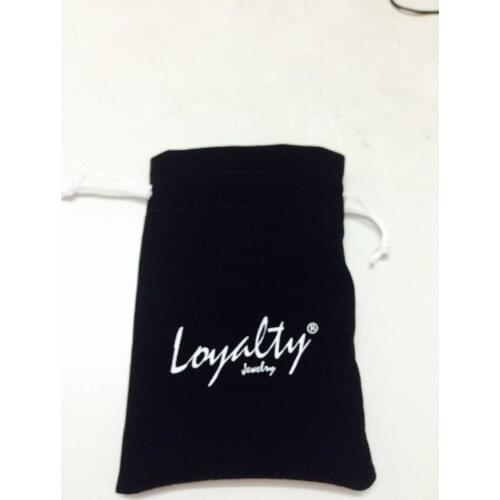 High quality cheap drawstring bag velvet logo jewelry bag wholesale