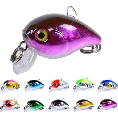 Free Shipping 3cm_3.1g Topwater Fishing Lure Artificial Crank Hard Bait Minnow Easy Shiner Wobbler Fish Bauble YU001