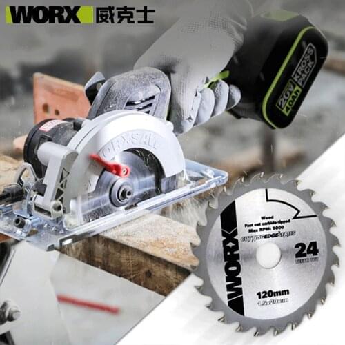 Worx WU533 Brushless Motor Cordless Circular Saw Professional Tool 120MM 45 /90 Degree cutting Powershar Battery 4Ah