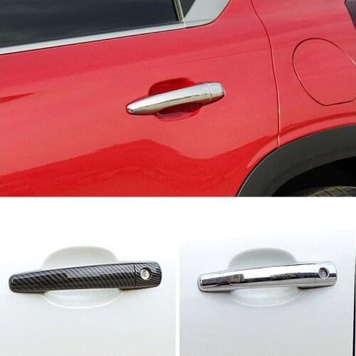For Citroen C3 C5 C6 Carbon Fiber Color Decoration Modify Refit Chrome Door Handle Cover Trim Protection Sticker