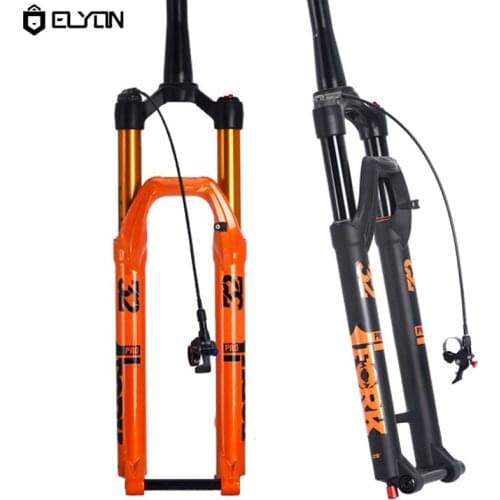 ELYON MTB Suspension Fork 29 27.5inch Mountain Bicycle Fork Damping Rebound Adjustment Remote Lockout Bike Fork 100*15mm Axle