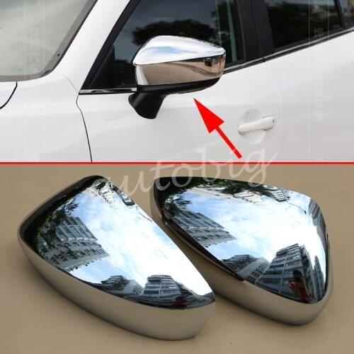 Set of 2) Chromium Styling Side Mirror Cover Back Rear Trim FOR Mazda2 Mazda3 DJ DL BM BN Mazda 2 3 Accessories
