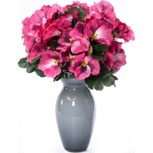 Artificial Pansy Multicolor Silk Fake Flores Flowers Home Decor Office Wedding Decorative Arrangement Accessories High Quality