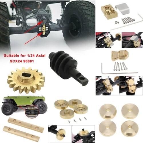 Bridge Cover Brass Wheel Counterweight Bars Counterweight Cover Guard Wrench for SCX24 AXI90081 RC Car Parts