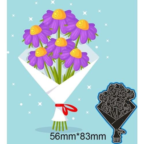 Metal Cutting Dies A bunch of flowers New Scrapbook paper decoration template Embossing DIY Paper Card Craft56*83mm
