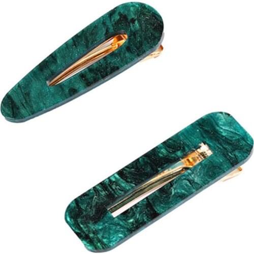 Fashion Women Vintage Hair Pin Clip Rectangle Hair Clip Geometric Water Drop Shape Hairpin Clips Hair Styling Accessories