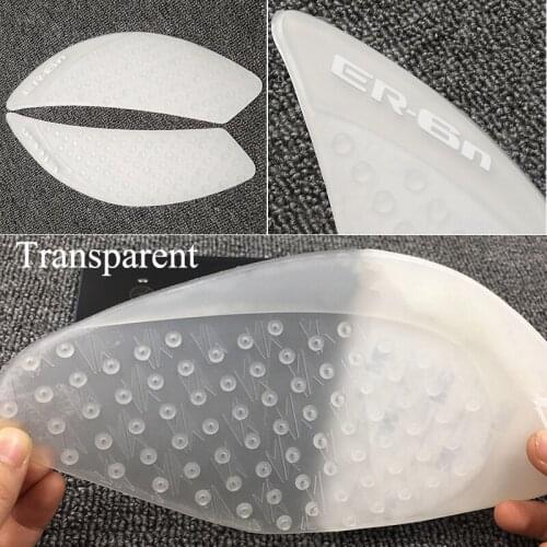 MTImport For Kawasaki ER-6N ER6N ER 6N 2006-2015 ER 6N Transparent Anti slip Fuel Tank Pads Side Gas Knee Grip Traction Pad New