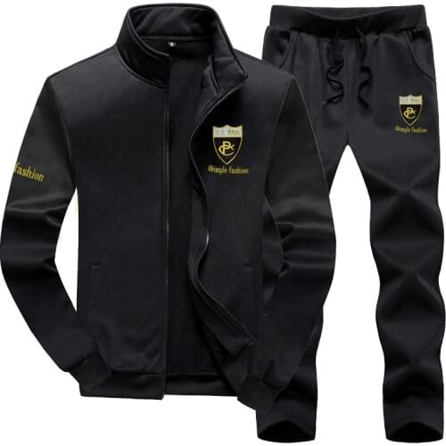 Men Set Plus Size Sportwear Fashion 2021 Autumn Winter Suit Sweatshirt Sweatpants Mens Set Slim Fit Male Coat Tracksuit Hooded