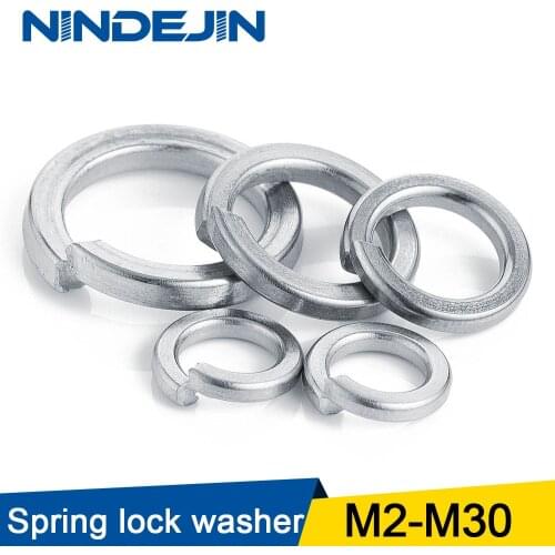 NINDEJIN 1/10/50pcs spring lock washer m2 m2.5 m3 m4 m5 m6 m8 m10 m12 m14 m16 m18 m20 m22 m24 m30 stainless steel locking washer