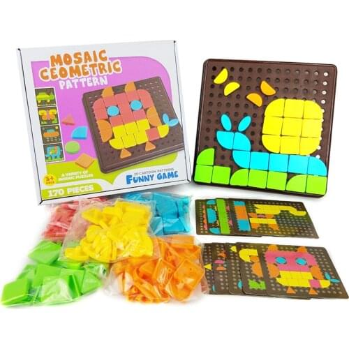 Puzzles Toy Color Matching Mosaic Pegboard Early Learning Button Art Toy DIY Color Learning Educational Toys