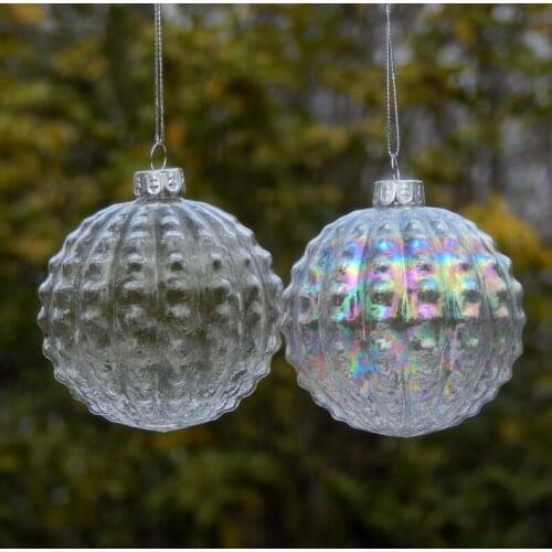 Pearlescent ball Christmas tree ornaments colorful caps ball ornaments gifts