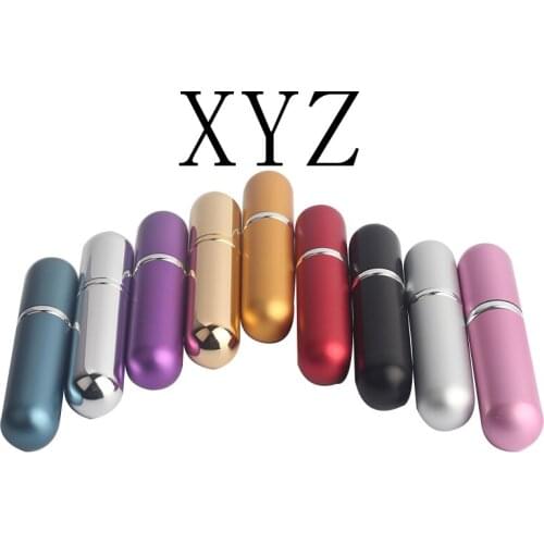 100pcs Hot 5ml Fillable Portable Mini Perfume Bottle Traveler Aluminum Spray Atomizer Empty Pots9 Colors Available