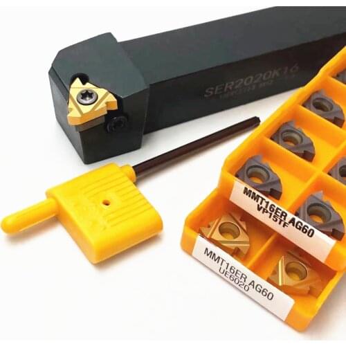 SER2020K16 External Thread Turning Tool Turning Insert MMT 16ER Carbide Insert CNC Tool Holder Lathe Tool SER 2020K16 Parts CNC