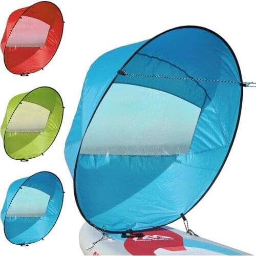 Foldable Kayak Boat Wind Sail Summer Surfing Wind Paddle Kayak Sail Durable Downwind Paddle Rowing Boats Transparent Wind Window