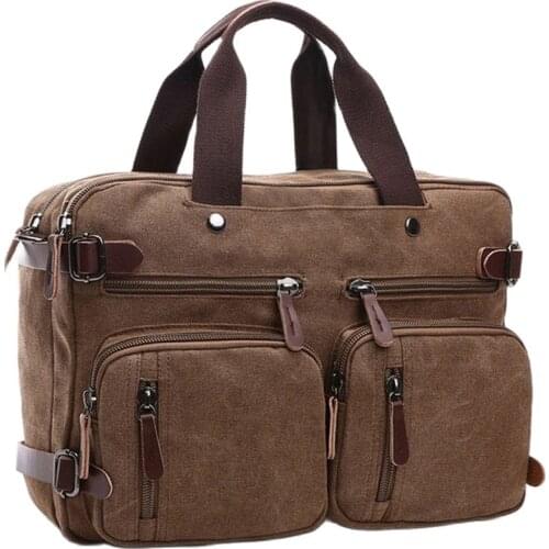OURCIAO Fashion Large Canvas Mens Travel Bag Inclined Shoulder Bag Multi-purpose Bags Casual Womens Handbags D176