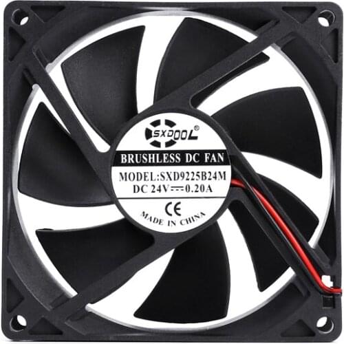 2PCS 24V Dual Ball 92mm cooling fan 90mm 9cm 92x92x25mm 0.20A 3000RPM PC Computer Cooling Fan DC Brushless cooling fan