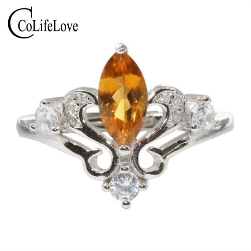 VVS grade natural pink tourmaline ring for engagement solid 925 silver crown ring 0.5ct 4mm * 8mm marquise cut tourmaline ring