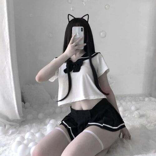 Japan/Korean Costume Schoolgirl Lingerie Dirndl School Girl Sexy Cute Costumes Women Cosplay Halloween Uniforms JK Clothing Sets