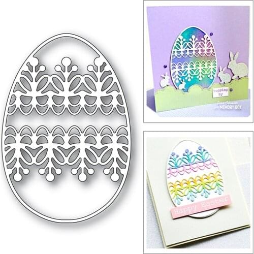 Egg With Flower Easter Pattern 2020 New Metal Cutting Dies for DIY Scrapbooking and Card Making Decoration Embossing No Stamps