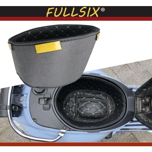 Motorcycle Rear Trunk Cargo Liner Protector Seat Bucket Pad For Vespa Primavera150 Sprint150 Accessories PU Leather