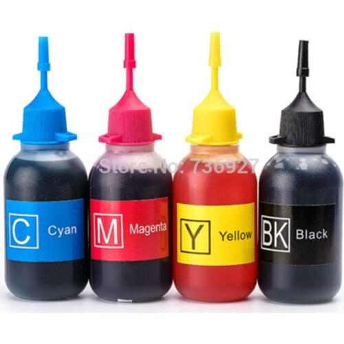 4X 50ml LC11 LC16 LC38 LC39 LC60 LC61 LC65 LC67 LC980 LC985 LC1100 Refill Dye ink for Brother DCP-J140W 145C 165C 185C printer