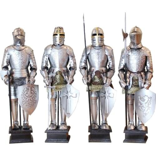 Armor Samurai Medieval Iron Vintage Den Roman Knight Model Restaurant Desktop Decorations
