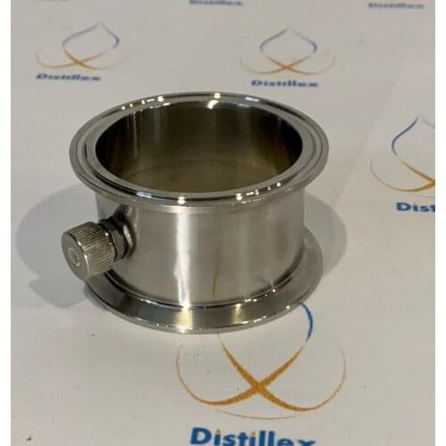 4" 102mm Tri-Clamp Thermowell Pipe, connector for sensors diameter 4-8mm , Stainless Steel 304, Silicone Seal