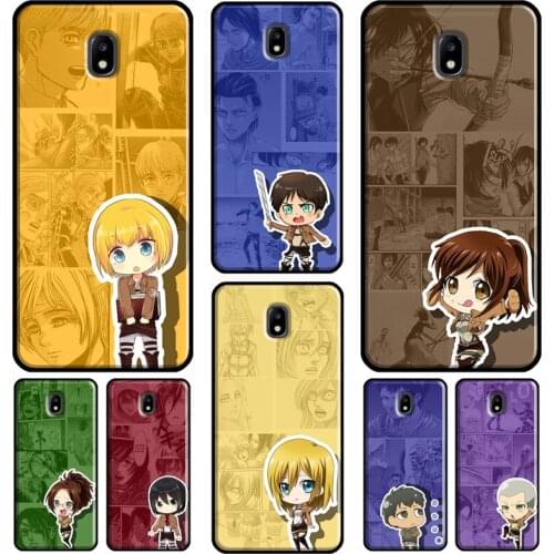 Cute Attack On Titan Chibi For Samsung Galaxy J7 J5 2017 A3 A5 J1 2016 J2 Prime A6 A8 A9 2018 J4 J6 Plus Phone Case