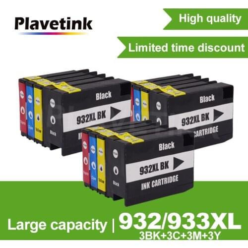 Plavetink Printer Ink Cartridge Compatible For HP 932 933 932XL Officejet 7110 7610 6600 6700 6100 7612 Cartridges With chip