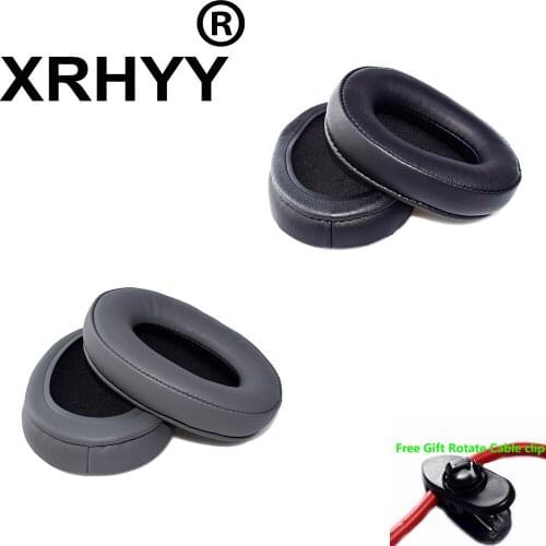 XRHYY Black/Gray Replacement Ear Pad Ear Cups Pillow Earpads Sponge Soft Foam Cushion Ear Cover For ATH-SR9 ATH-DSR9BT Headphone
