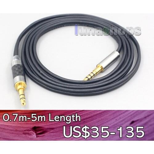 Black 99% Pure PCOCC Earphone Cable For Sony mdr-1a 1adac 1abt 100abn 100ap xb950bt wh1000x h600a h800 h900n z1000