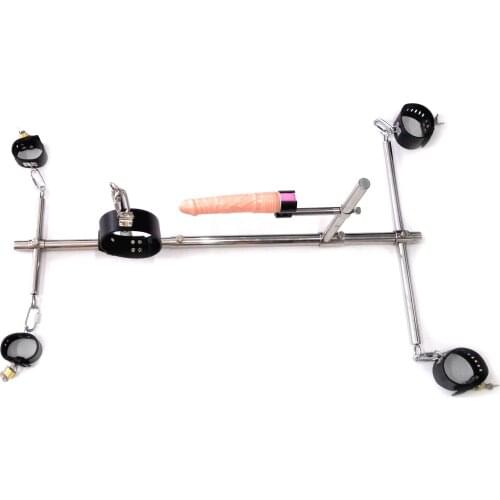 Black Emperors BDSM alternative sex goods shake handcuffs Necklace K9 stainless steel penis rack