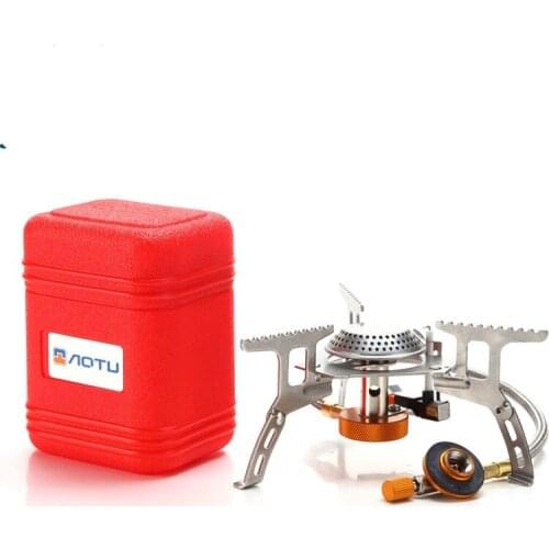 Camping boiler outdoor stainless steel stove head picnic grill electronic ignition equipment burning propane refill adapter