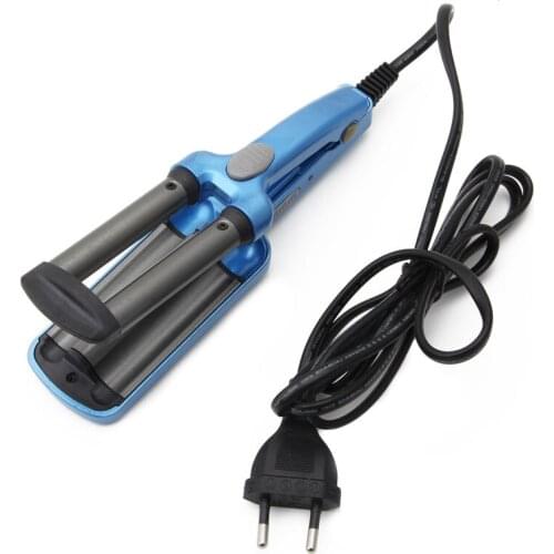 Mini Ceramic Hair Crimper Curler Curling Iron Tong Waving Wand Roller Salon